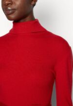 femmes rollkragen ripp mini srickkleid mit grtel robe pull rouge 006BT232 Anna Field - Image 6