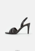 femmes sandales à talons hauts en cuir noir 006BT1265 Anna Field