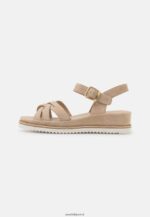 femmes sandales compensées en cuir beige 006BT1485 Anna Field - Image 2