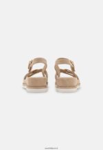 femmes sandales compensées en cuir beige 006BT1485 Anna Field - Image 4