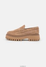 femmes sans lacets en cuir taupe 006BT1783 Anna Field
