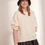 femmes sweat beige 006BT758 Anna Field