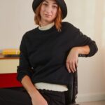 femmes sweat noir 006BT765 Anna Field