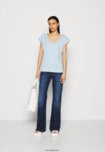 femmes t-shirt basique bleu clair 006BT327 Anna Field - Image 2