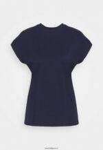 femmes t-shirt basique bleu foncé 006BT254 Anna Field