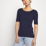 femmes t-shirt basique bleu marine 006BT242 Anna Field