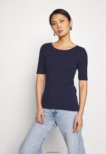 femmes t-shirt basique bleu marine 006BT242 Anna Field