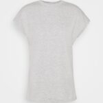 femmes t-shirt basique chiné gris clair 006BT257 Anna Field