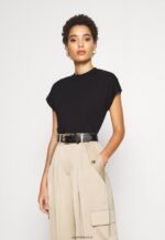 femmes t-shirt basique noir 006BT244 Anna Field
