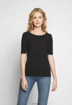 femmes t-shirt basique noir 006BT245 Anna Field