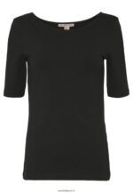 femmes t-shirt basique noir 006BT245 Anna Field - Image 4