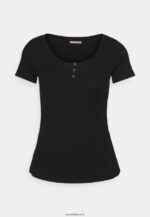 femmes t-shirt basique noir 006BT248 Anna Field