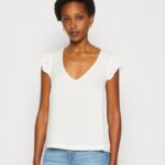 femmes t-shirt imprimé blanc 006BT265 Anna Field