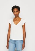 femmes t-shirt imprimé blanc 006BT265 Anna Field