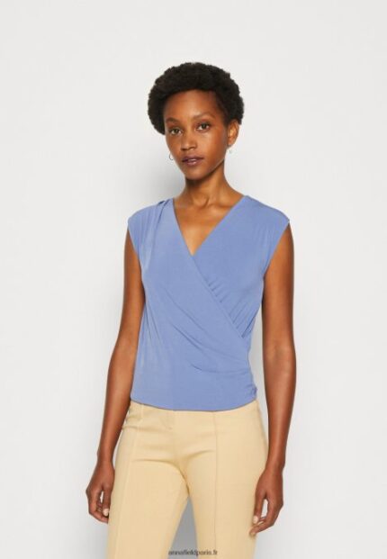 femmes t-shirt imprimé bleu-gris 006BT320 Anna Field
