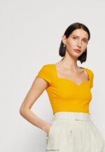 femmes t-shirt imprimé jaune foncé 006BT250 Anna Field - Image 4
