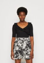 femmes t-shirt imprimé noir 006BT268 Anna Field