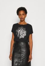 femmes t-shirt imprimé noir 006BT332 Anna Field