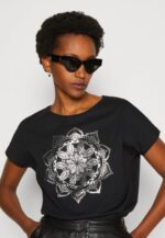 femmes t-shirt imprimé noir 006BT332 Anna Field - Image 4