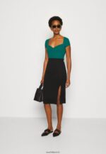 femmes t-shirt imprimé vert foncé 006BT240 Anna Field - Image 2