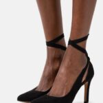 femmes talons à lacets noirs 006BT1772 Anna Field