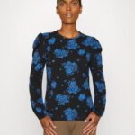 femmes top manches longues bleu foncé 006BT546 Anna Field