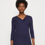 femmes top manches longues bleu foncé 006BT574 Anna Field