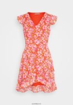 femmes volant robe courte robe de jour rouge/multicolore 006BT10 Anna Field - Image 5