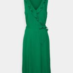 femmes volant robe midi robe de jour vert 006BT7 Anna Field